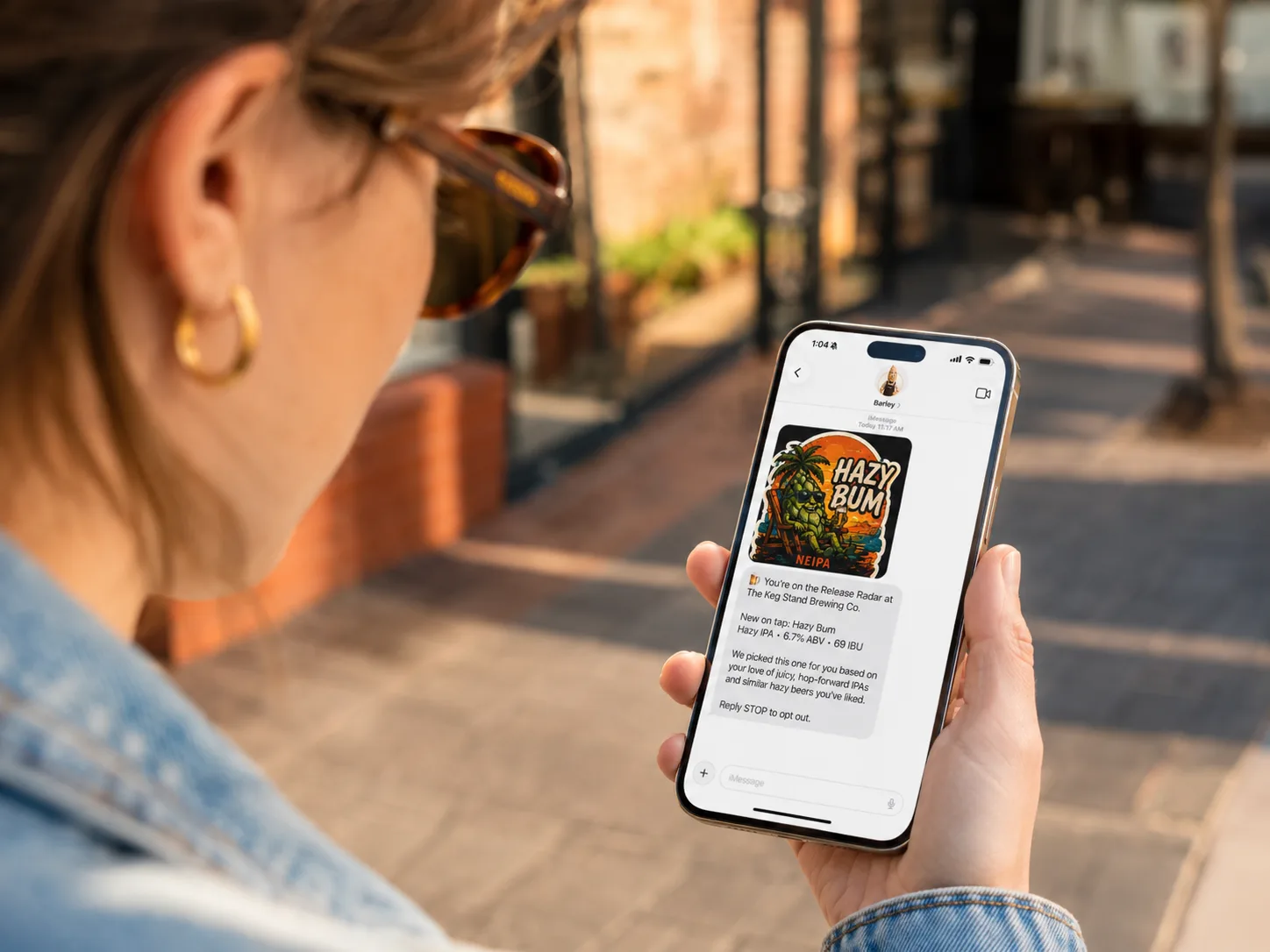 Barley sending a new-release alert to the customers whose taste profile matches the beer.
