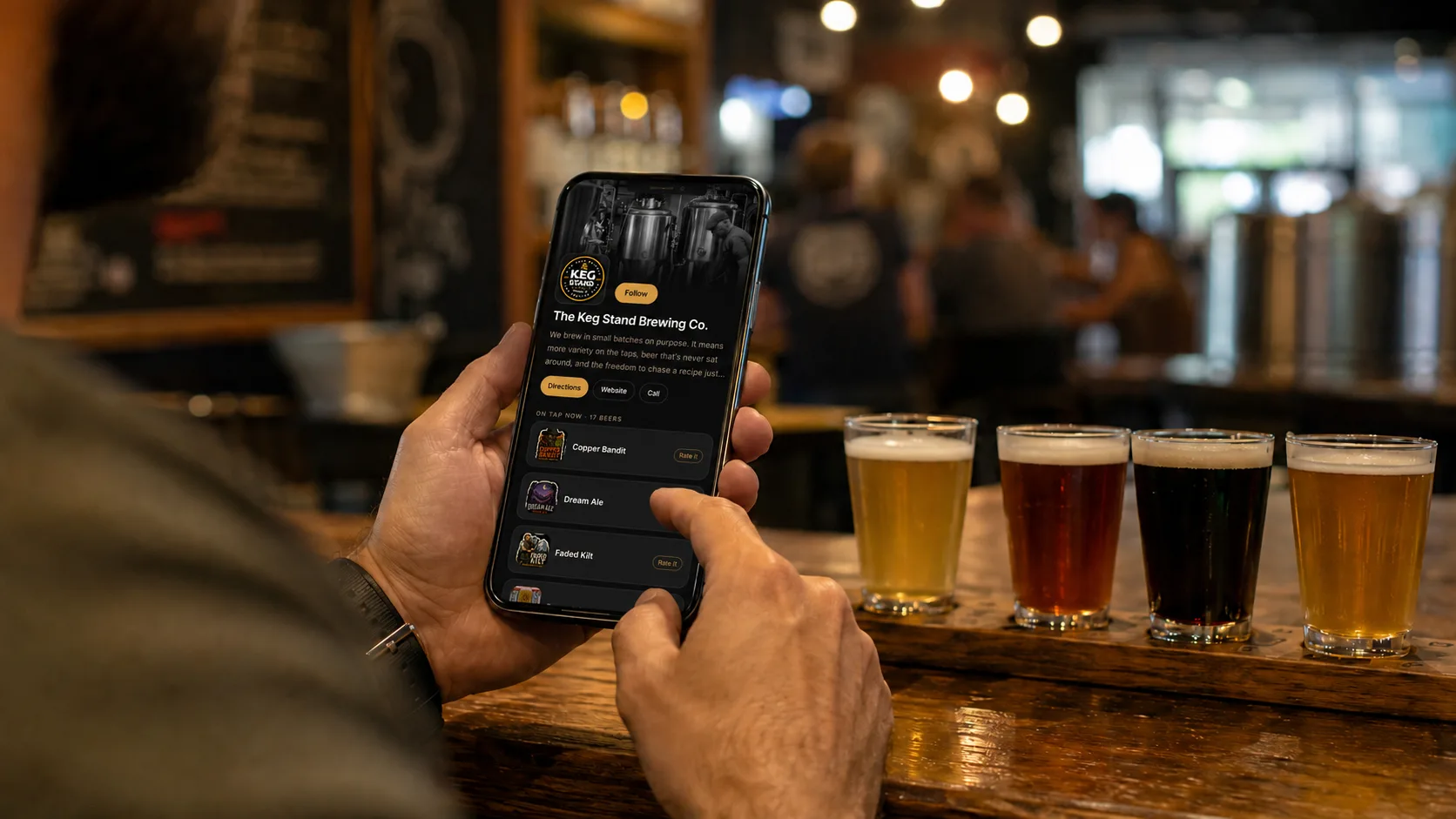Rate a few beers and the free Barley app builds your taste profile, then recommends what you'll like at the breweries near you.